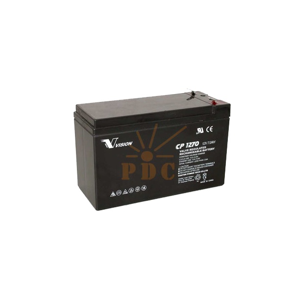 Ắc Quy Vision 12V 7Ah CP1270 Cho UPS  - Hàng Chính Hãng