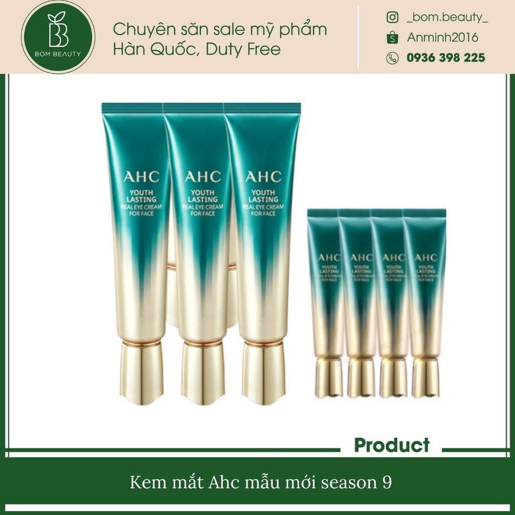 (mẫu mới) Kem dưỡng Mắt AHC Time Real Eye Cream For Face season 9