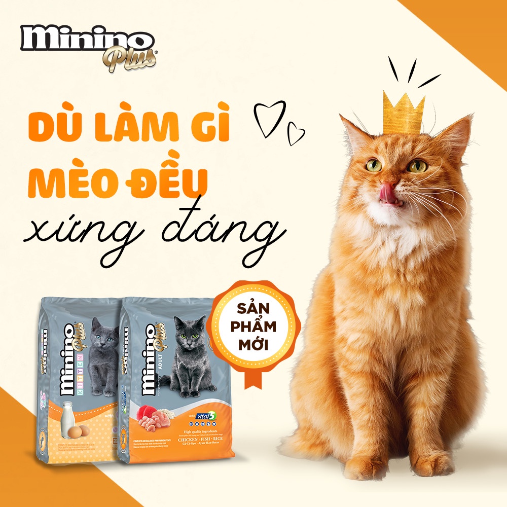 𝗨𝗿𝗯𝗮𝗻_𝗠𝗶𝗻𝗶𝗻𝗼 𝗣𝗹𝘂𝘀 𝗞𝗶𝘁𝘁𝗲𝗻_Hạt từ Trứng &amp; Sữa cho mèo con
