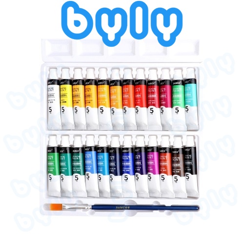 Bộ Màu Nước Tuýp Gouache BAOKE WP802  - 12ml - WP804 - 5ml có kèm cọ vẽ