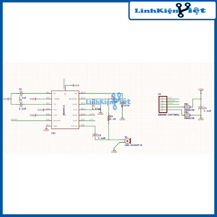 Module Cảm Biến Âm Thanh Tích Hợp AGC MAX9814