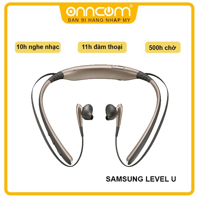 Tai nghe Bluetooth Samsung Level U màu Gold - nguyên seal - Hàng USA Cao Cấp