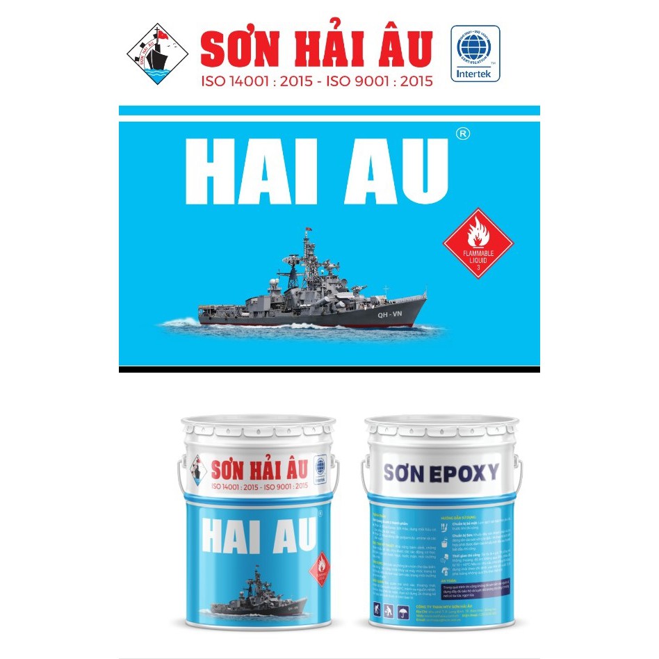 [Giá hủy diệt] Sơn kẽm Hải Âu Epoxy Màu xanh ngọc EP3262 (1L) sơn mạ kẽm 2 thành phần