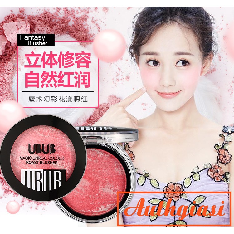 [SẴN 8 TONE] Phấn má khoáng nhũ bắt sáng cực xinh Ubub kèm gương và chổi tán má hồng | BigBuy360 - bigbuy360.vn