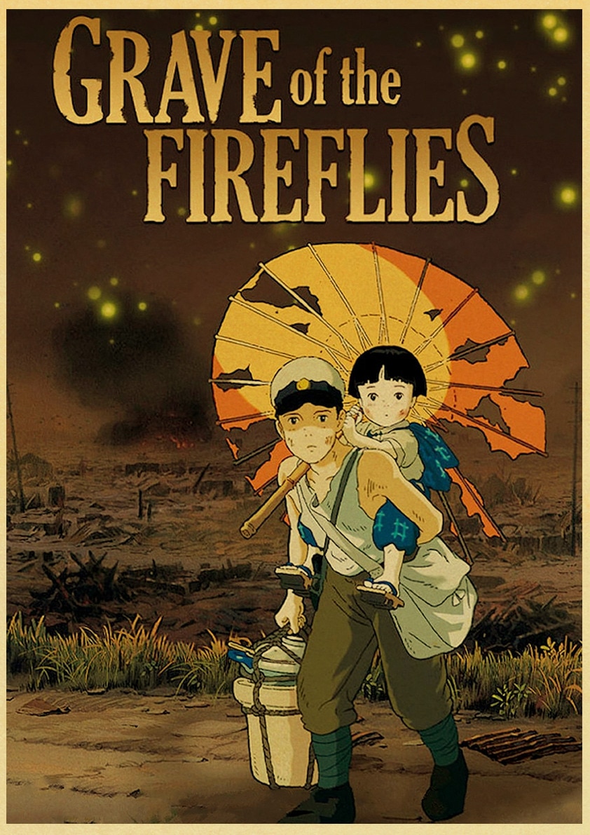 Tấm Poster Vẽ Hình Nhân Vật Anime Hayao Miyazaki/Ponyo