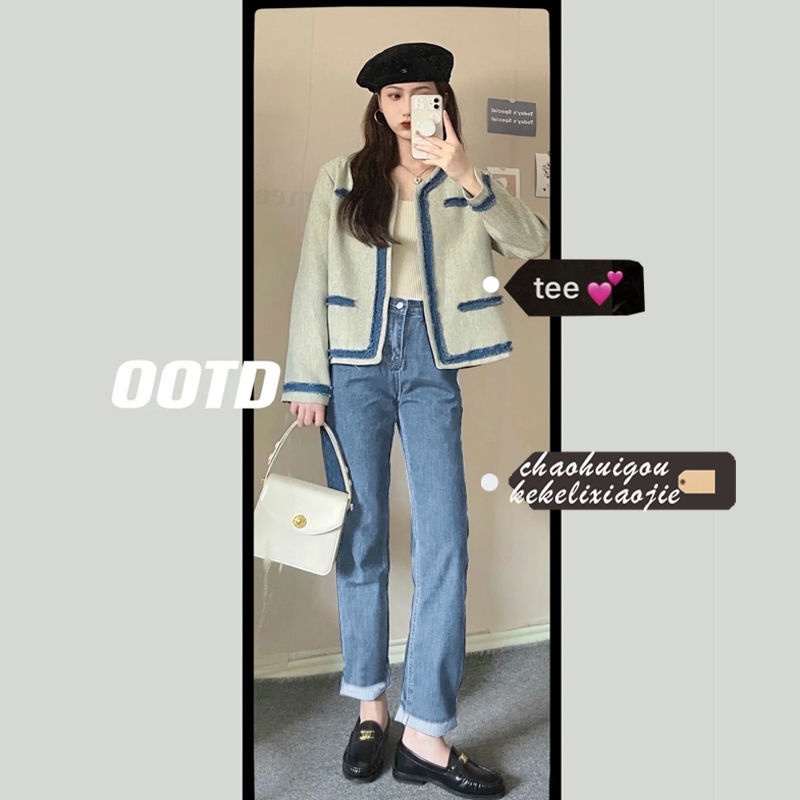 Set Đồ Vest Dáng Rộng Phong Cách Retro Hàn Quốc Thời Trang Thu Đông Cho Nữ