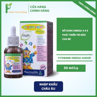 Fitobimbi Omega Junior - Bổ sung Omega-3 6 9 phát triển trí não cho bé (Lọ nhỏ giọt 30ml) - CN395