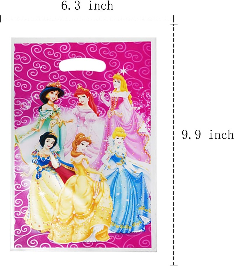 Set 10 Túi Đựng Quà Thiết Kế Công Chúa Bạch Tuyết Hoạt Hình Dùng Cho Tiệc Sinh Nhật Trẻ Em