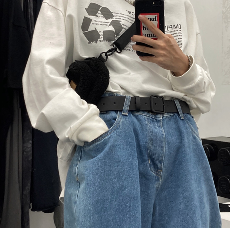 Thắt Lưng Màu Đen Phong Cách Hiphop Đường Phố Cá Tính Cho Nam Và Nữ