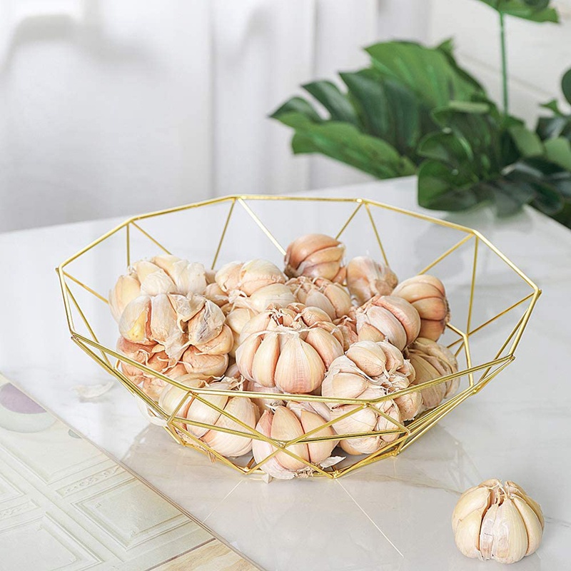 Rổ Đựng Trái Cây / Bánh Mì / Trái Cây Hình Tròn Bằng Dây Kim Loại