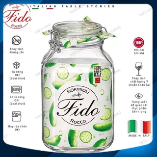 [HÀNG HIỆU ITALIA] Hũ thủy tinh nắp cài kim loại FIDO - Bormioli Rocco - 3000ml @149250