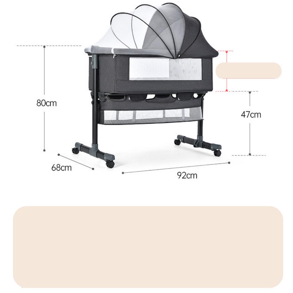 Nôi cho bé ghép cạnh giường bố mẹ tăng chỉnh được chiều cao, Shop Bố Sam, Nôi trẻ em gấp gọn tặng nệm, giường cho bé