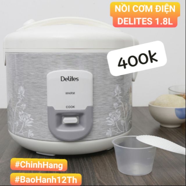 Nồi Cơm Điện DELITES Chính Hãng 1.8L Bảo Hành 12 Tháng