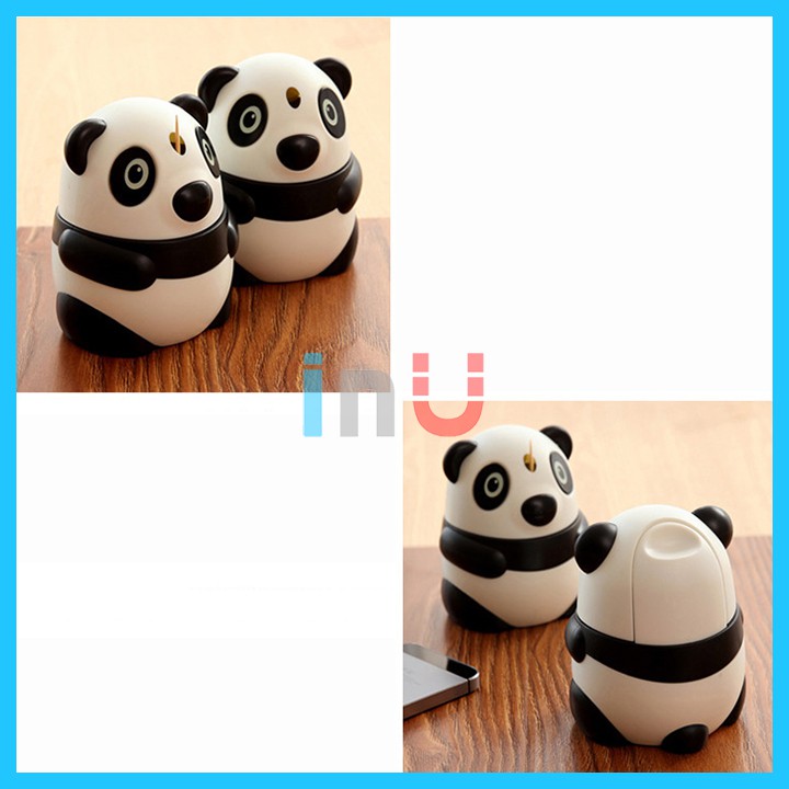 HCM - Hủ đựng tăm nhấn tăm tự động hình gấu trúc Panda dễ thương cute