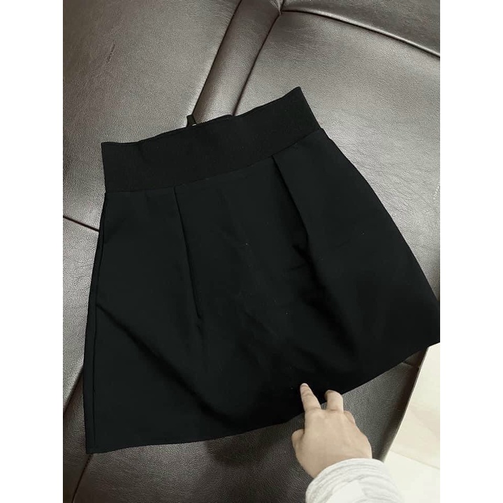 [Thanh lý] Chân váy chữ A dáng ngắn lưng cao có lót quần FINANCY VT02