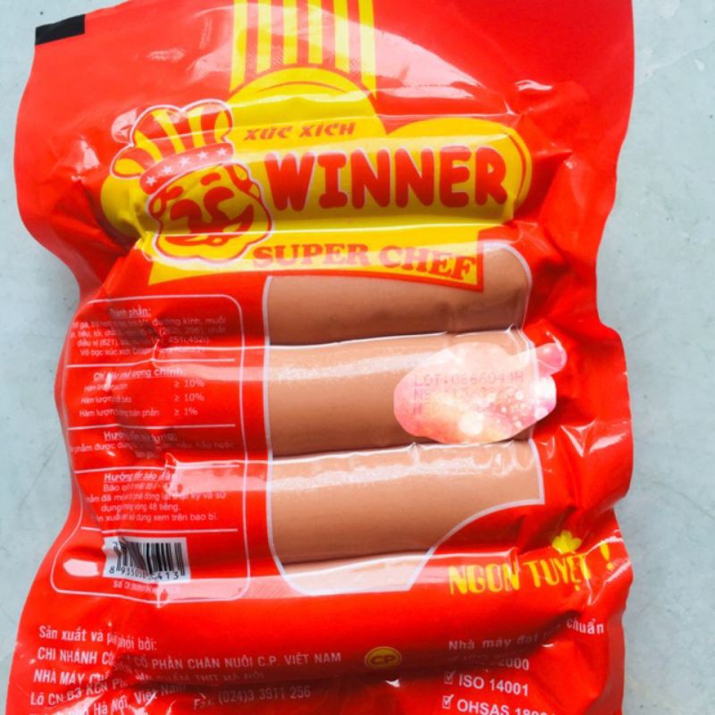 Xúc xích winner CP gói 500gr