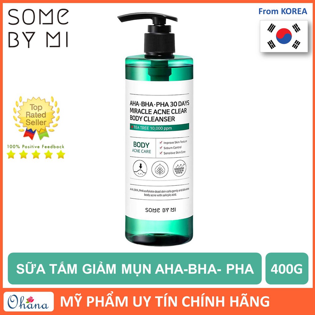 Sữa Tắm Làm Giảm Mụn Cơ Thể Some By Mi AHA-BHA-PHA 30 Days Miracle Acne Body Cleanser 400g