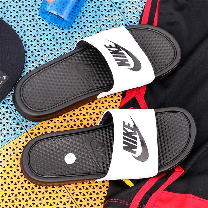 Dép Sandal Nike Unisex Màu Trắng Đen Thời Trang Cho Cặp Đôi