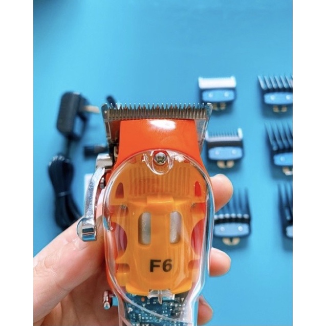 tông đơ f6 , v8 cao cấp vỏ trong suốt bản (lưỡi kép)