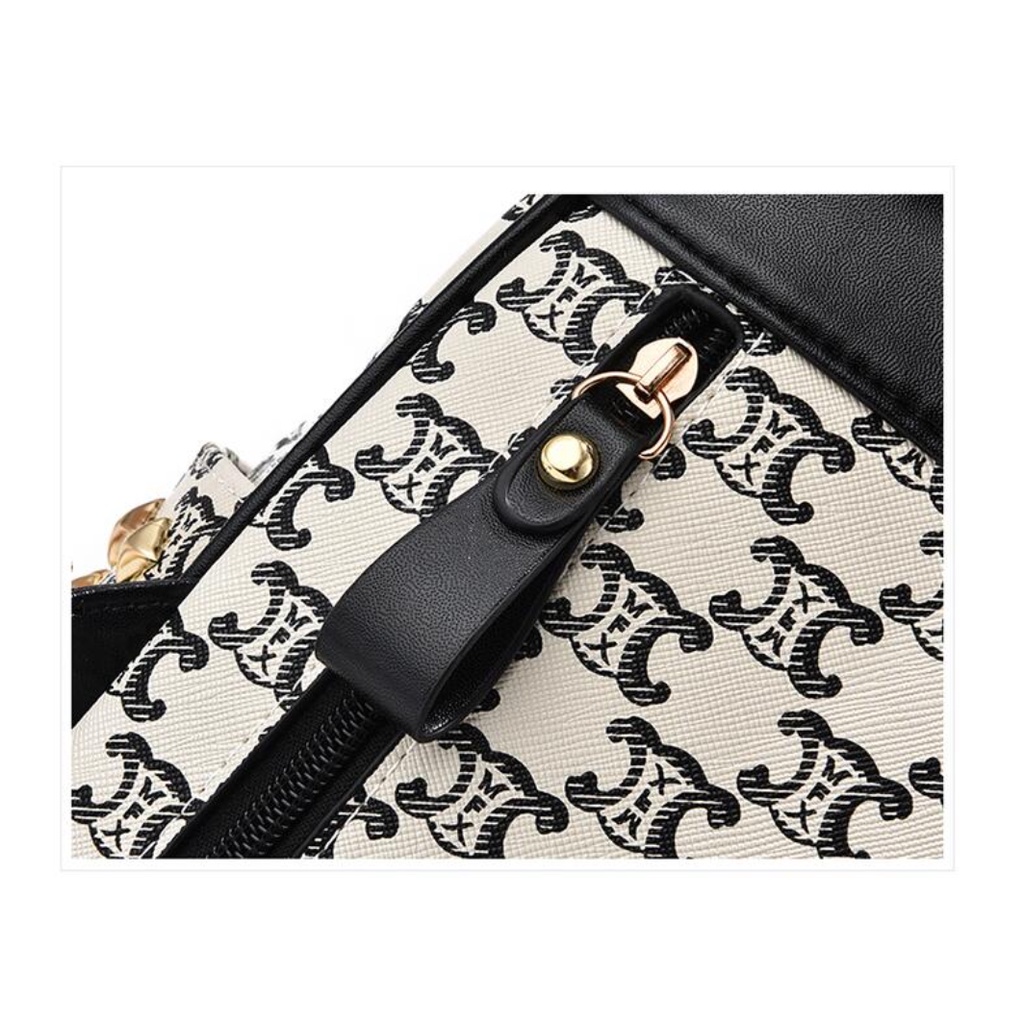 Ba Lô Da In Họa Tiết Chuwanglin Thời Trang Cho Nữ