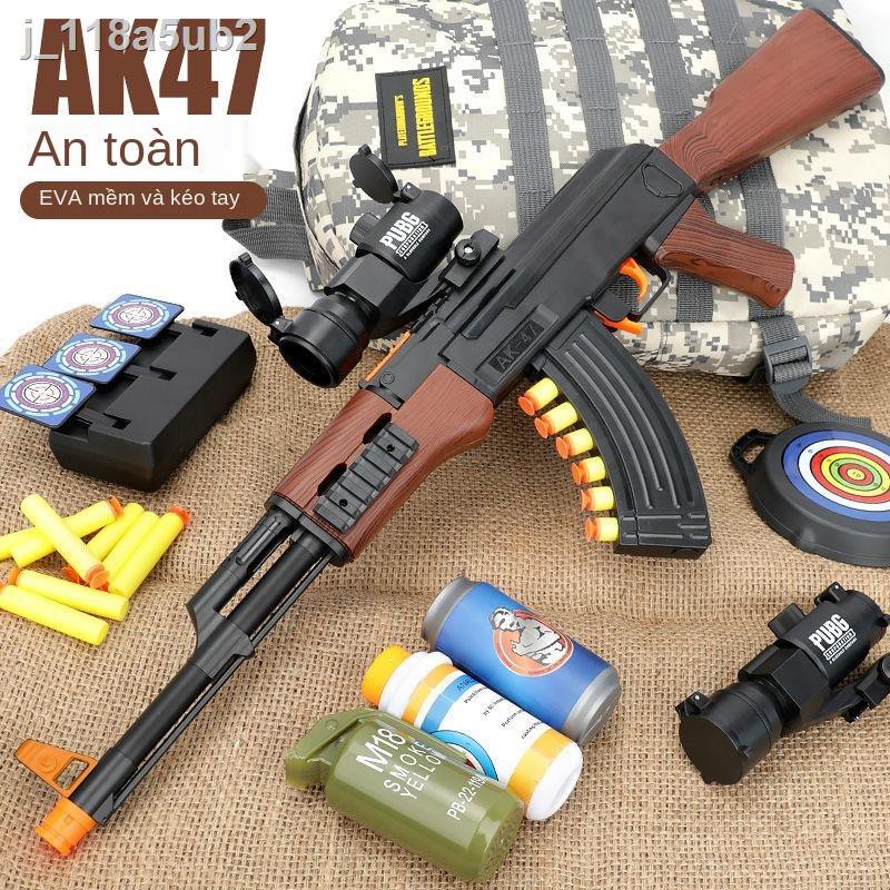 ◊✥súng trường tấn công AK47, súng đồ chơi trẻ em, sách hướng dẫn bé trai akm bắn được đạn mềm, hay còn gọi là ăn gà để g