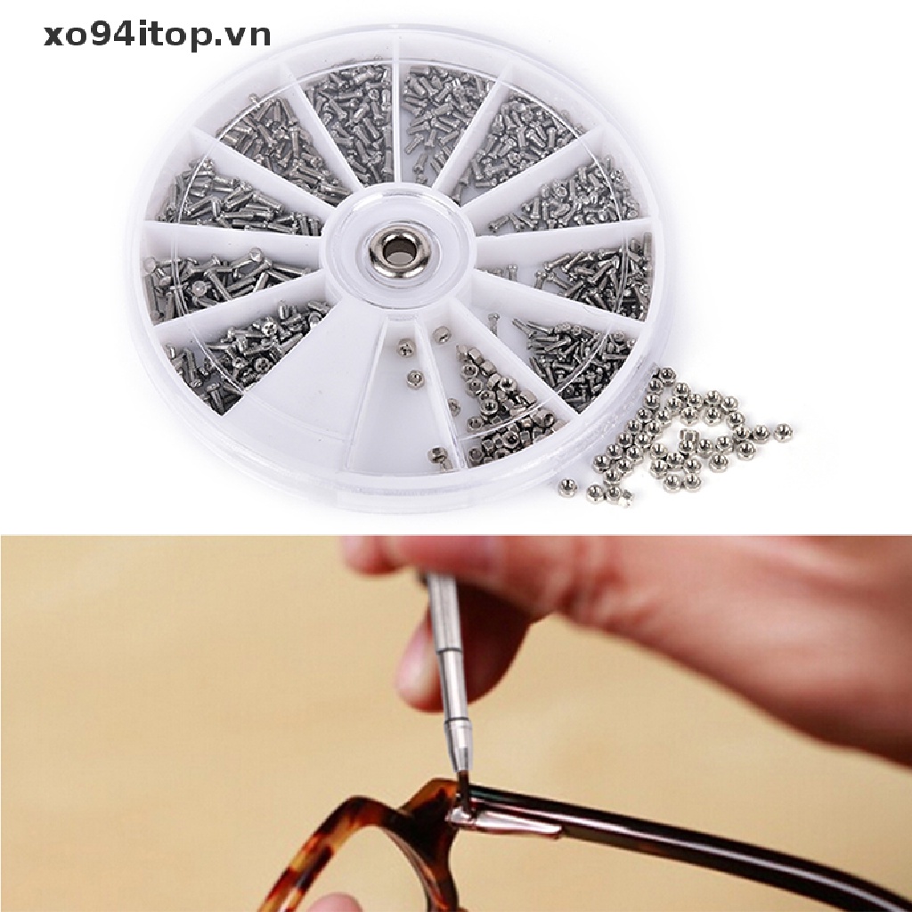 Set 600 Ốc Vít Phụ Tùng Dùng Để Sửa Chữa Đồng Hồ / Mắt Kính Đa Năng Tiện Dụng Mới