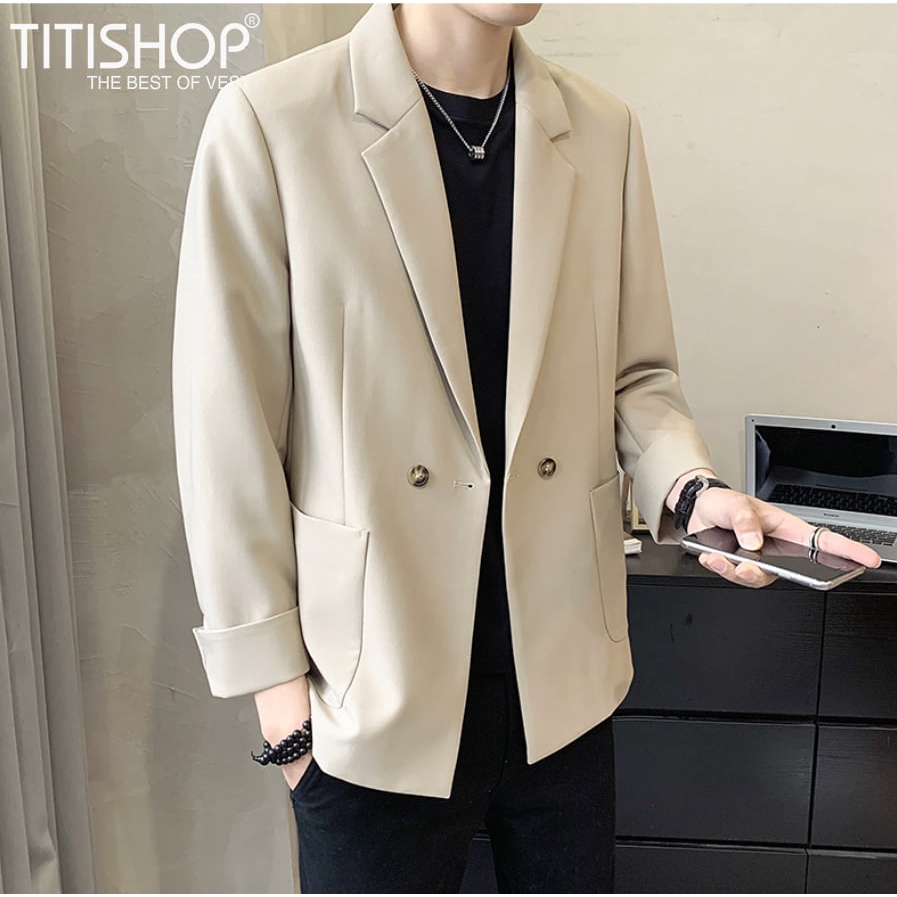 Áo Blazer Nam phong các Hàn Quốc,  vest nam 2 lớp dáng trẻ trung SHOPSUIT