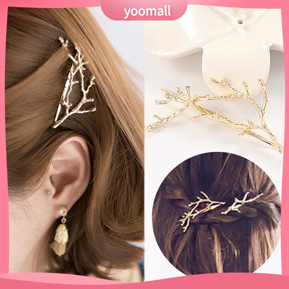 Kẹp Tóc Kim Loại Hình Gạc Hươu Vintage Cho Nữ