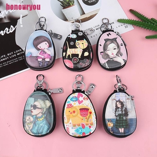 Honouryou♥ Ví Đựng Chìa Khóa Họa Tiết Hoạt Hình Thời Trang