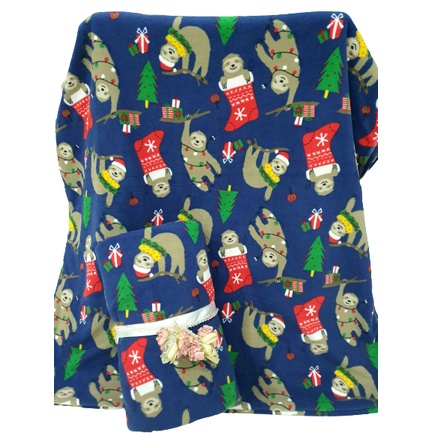 💛Mền nỉ cotton  GẤU CHẬM LƯỜI văn phòng, đi học