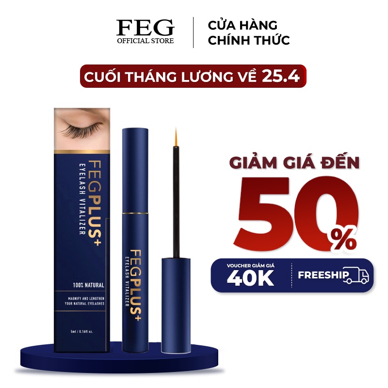 Dưỡng mi FEG Plus+ Eyelash Vitalizer Mi dài 35mm, Không gây quầng thâm