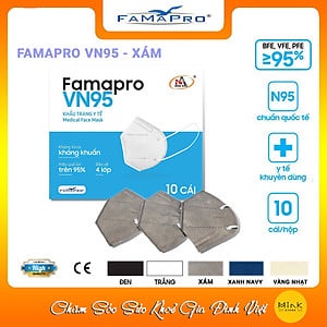VN95  - Combo 5 hộp - 50 cái khẩu trang y tế kháng khuẩn 4 lớp