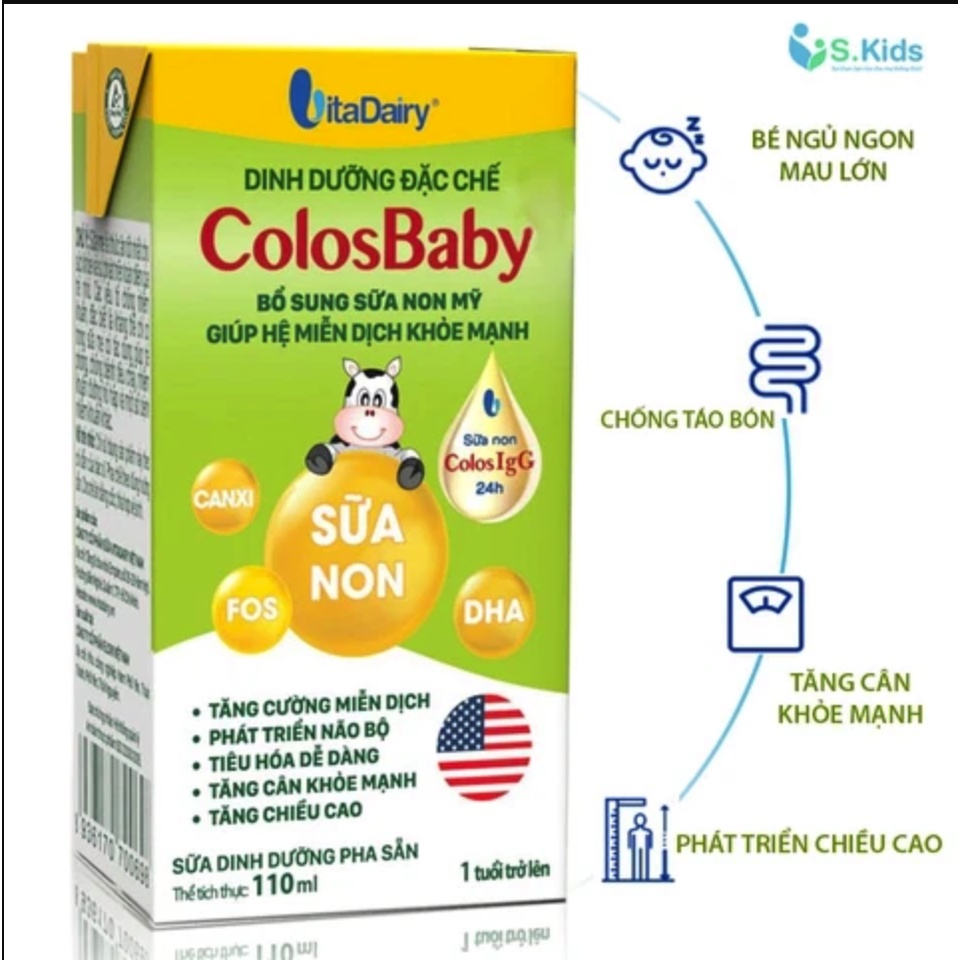Sữa bột Colosbaby 110ml pha sẵn  date mới