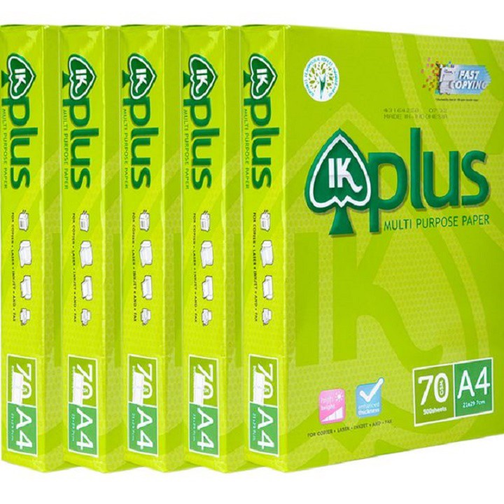 Combo 2 ream Giấy A4 Ik Plus 70 Gsm - Indonesia