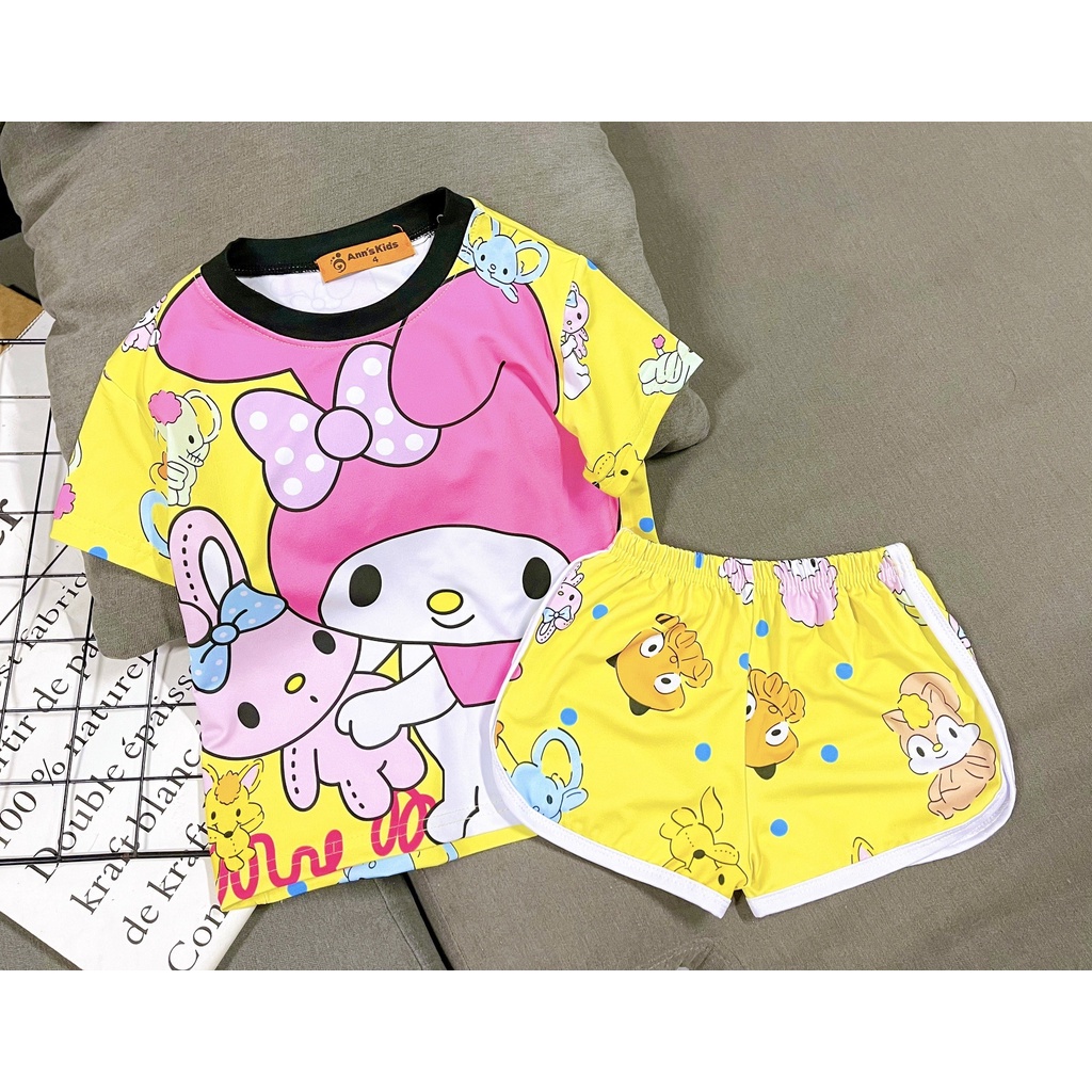 Bộ tay ngắn quần đùi Thun lạnh 3D cực dễ thương cho bé từ 10kg-42 kg - Quần áo trẻ em - Pikakids