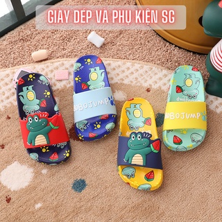 Dép bé gái dép lê Dino Unisex khủng Long Ullzang Quai Ngang nam nữ