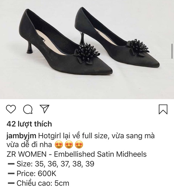 Sẵn giày zara satin sang chảnh