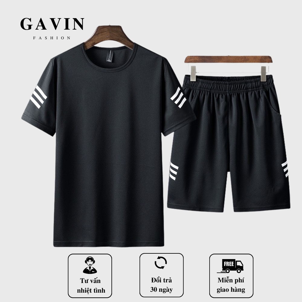 Bộ thể thao nam Gavin chất vải thun lạnh co giãn 4 chiều, Đồ bộ nam cực kỳ thoáng mát năng động (BH3S)