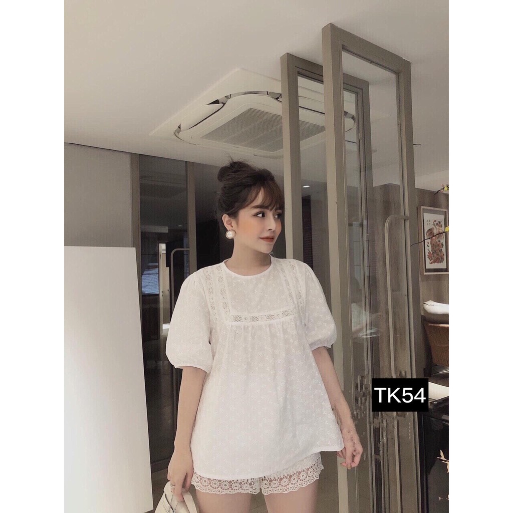 ÁO THÔ PHA REN TK54