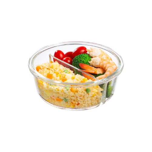 Hộp thủy tinh tròn cao cấp , chịu nhiệt, an toàn lò vi sóng, nắp có lỗ thoát hơi