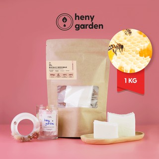 Sáp Ong Làm Nến Thơm Trắng Beewax 1KG – Tặng Tinh Dầu Mẫu Thử - Nguyên Liệu Làm Nến Thơm Cao Cấp Heny Garden