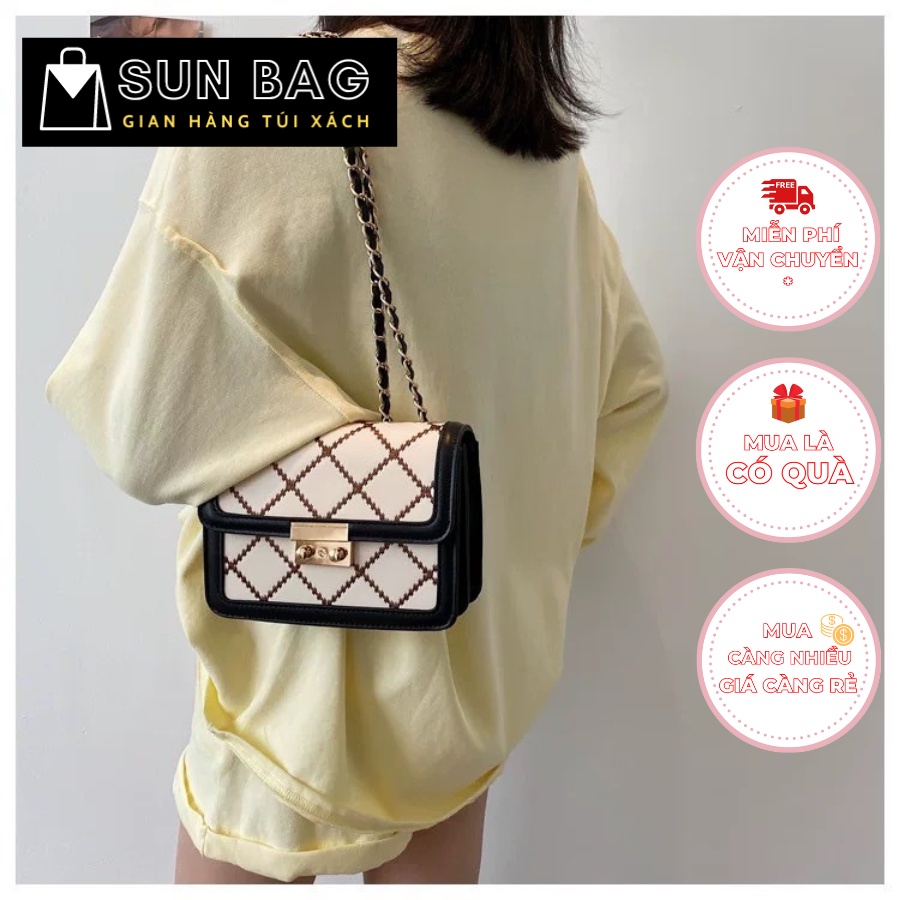 Túi xách nữ đeo chéo, đeo vai túi đi chơi, đi học, da đẹp, cao cấp size 20cm SB196
