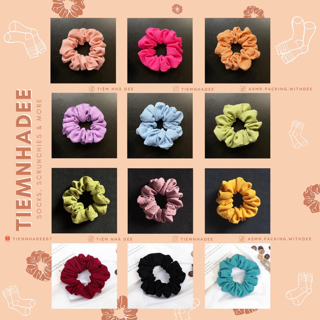 SCRUNCHIES TRƠN - Vải xốp trendy, hot trend 2023