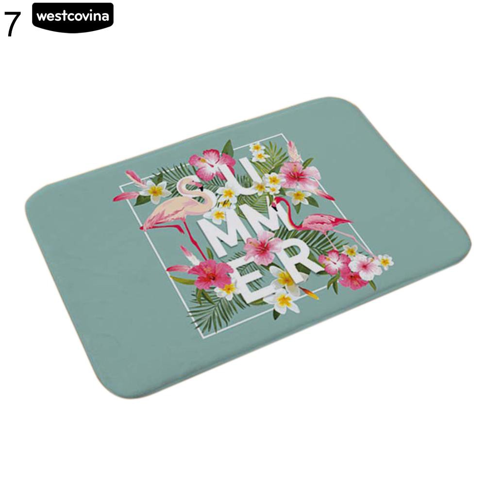 Thảm Chùi Chân Chống Trượt In Hình Chim Hồng Hạc Dễ Thương