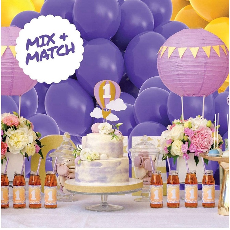 Set 10 Bong Bóng 10 Inch Trang Trí Tiệc Sinh Nhật / Đám Cưới