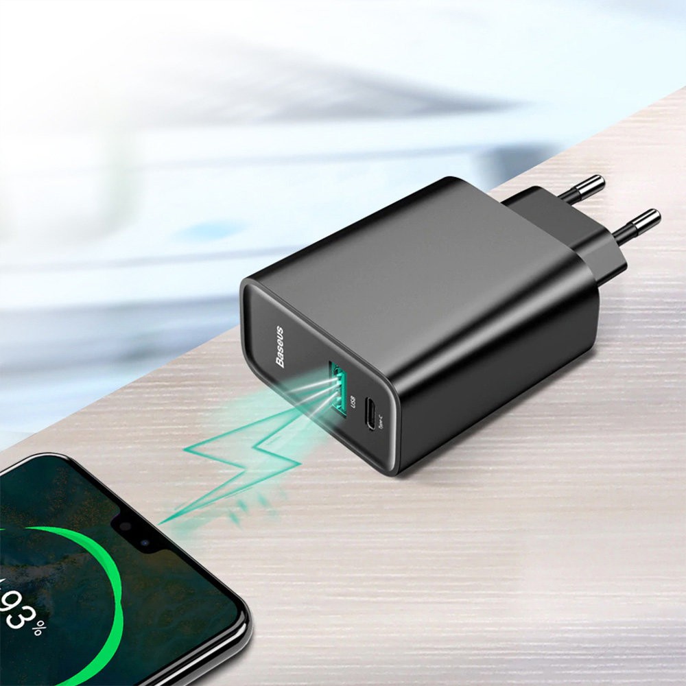 Cốc sạc Baseus Speed PPS Sạc nhanh 5V/5A 30W Type-C và USB cho điện thoại iPhone XS Max Samsung note 10 Huawei Matte