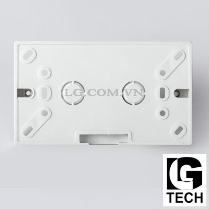 Đế ô cắm điện nổi đôi cho ổ điện, công tắc LGtech chất lượng cao DND-001