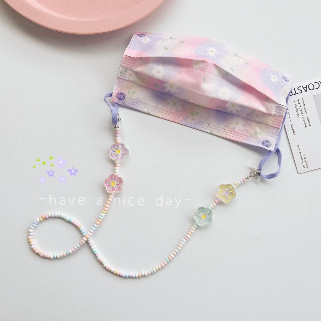 Dây Đeo Mắt Kính Chống Mất Dạng Chuỗi Hạt Mờ Nhỏ Tươi Mới Phong Cách Mới