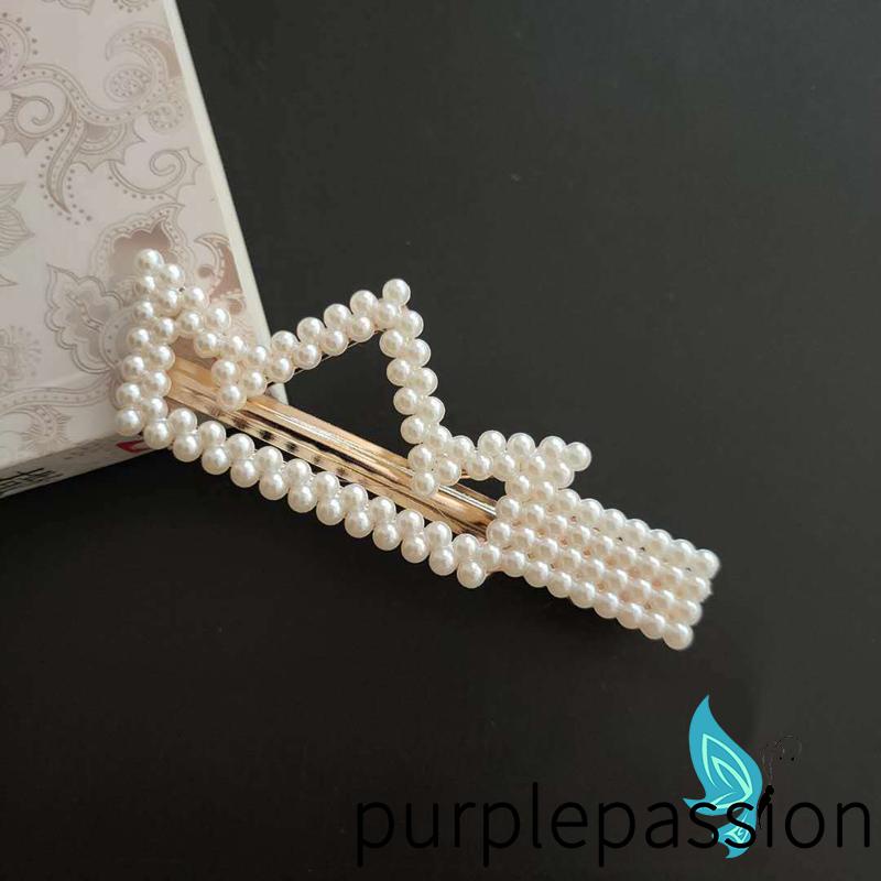 Kẹp Tóc Đính Ngọc Trai Nhân Tạo Phong Cách Công Chúa Ngọt Ngào Lãng Mạn Cho Bé Gái