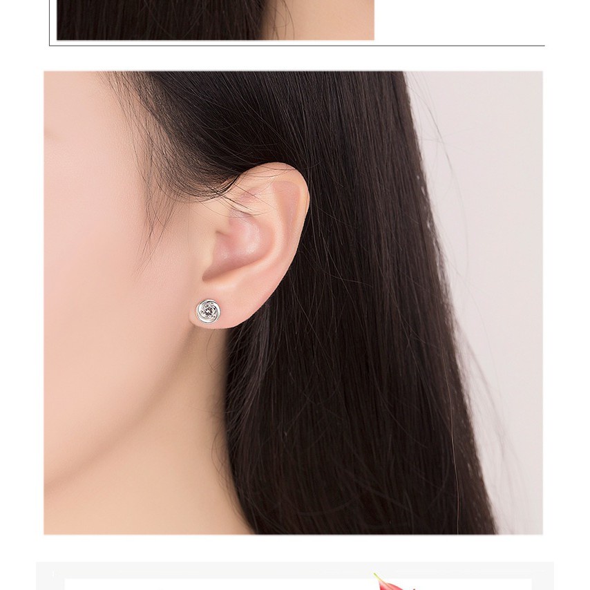 Bông Tai Thời Trang Mạ Bạc 925 Theo Phong Cách Hàn Quốc Dành Cho Nữ